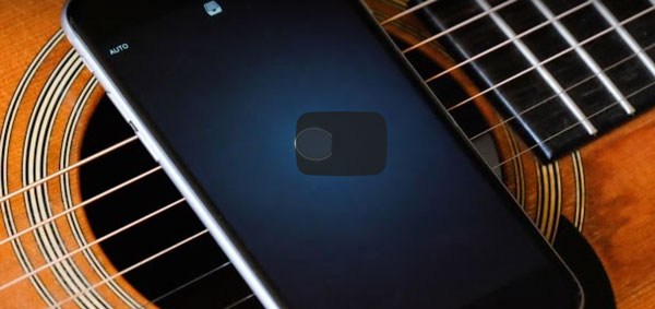 Guitarra y Apple con la música