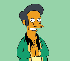 Apu, dibujo de los Simpson para colorear