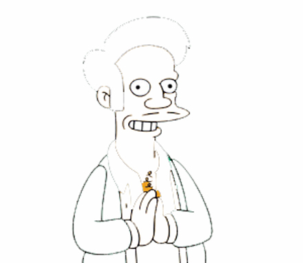 Apu, el comerciante de los Simpson