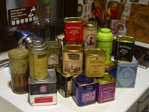 Cajas de t&eacute;