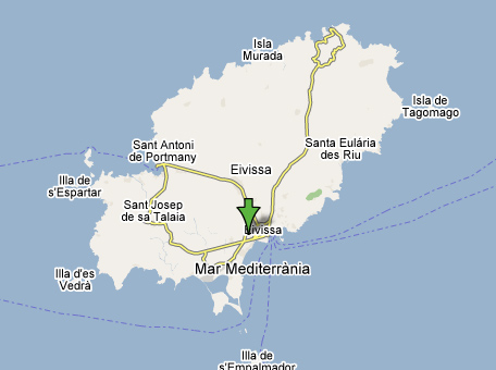 mapa Ibiza