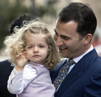 Principe de Asturias con la Infanta