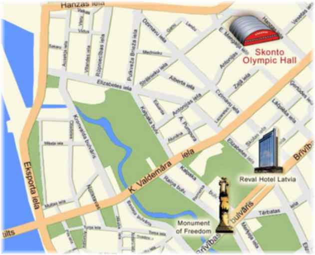 Mapa de Riga