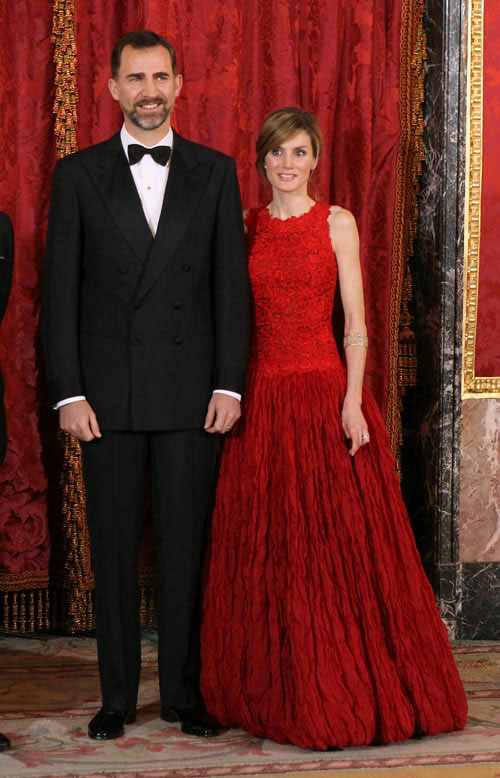 Los Principes de Asturias en la cena de Gala
