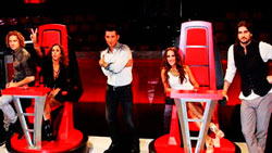 Coaches y presentador de La Voz