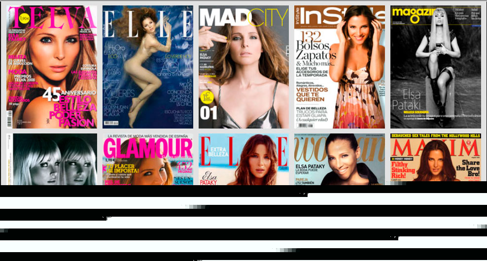 Diez Portadas de revistas Elsa Pataky