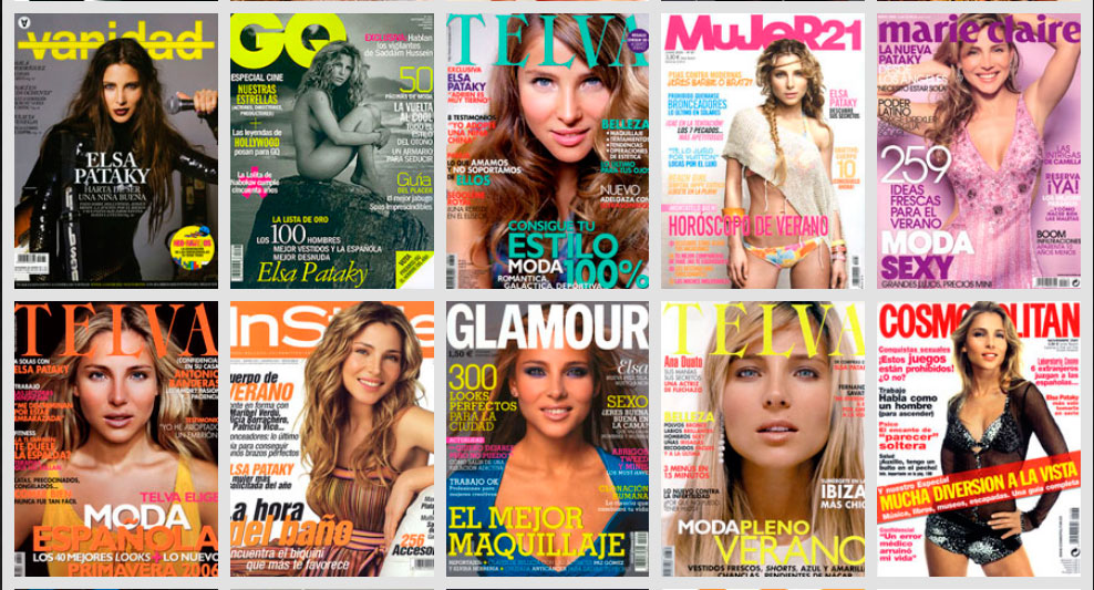 Diez portadas de Elsa Pataky