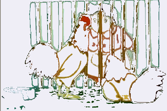 Heidi en el gallinero