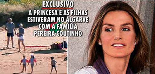 Leticia con sus niños en El Algarve portugués