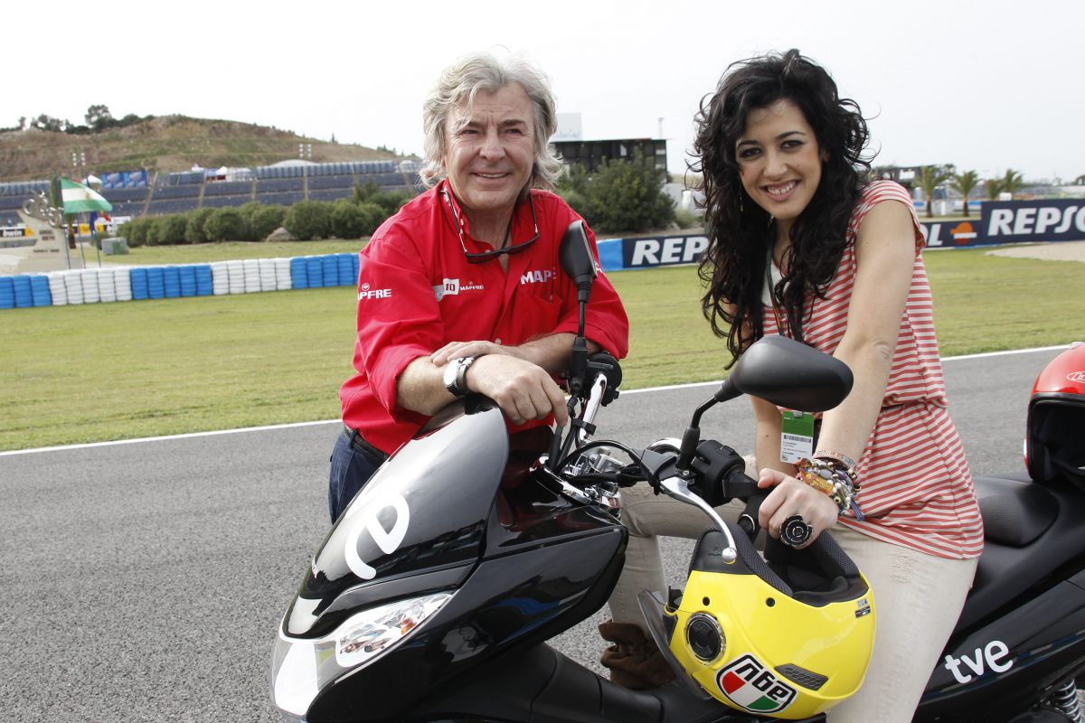 Lucia y Angel Nieto en el circuito de Jerez