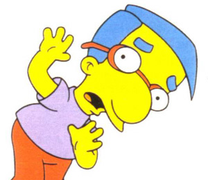 Milhouse, de los dinujos Simpson