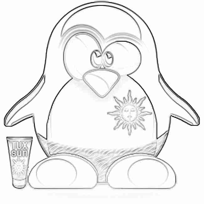 Pinguino dibujos para colorear
