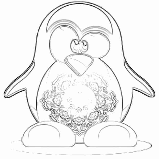 Pinguino dibujos para colorear