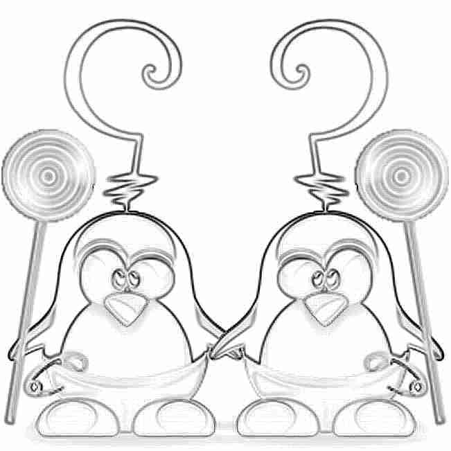 la pareja de pingüinos