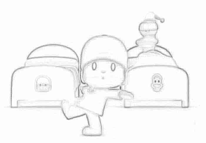 Pocoyo en su habitación