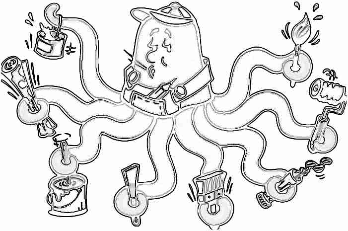 Pulpo pintor