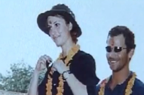 Eva Sannum y el principe Felipe