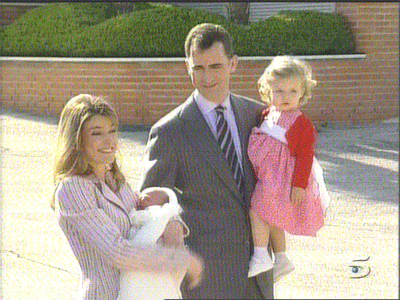 Infanta Sofia con los Principes de Asturias